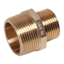 Ниппель 2"-1 1/2", Sanha, резьба-резьба, нар., латунь