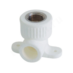 Водорозетка 25-3/4", Valfex Standard, пайка-резьба, вн., полипропилен, белый