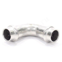 Отвод 90 15-15, WAAG Heavy Inox, пресс-пресс, сталь нержавеющая