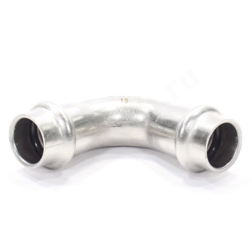 Отвод 90 15-15, WAAG Heavy Inox, пресс-пресс, сталь нержавеющая