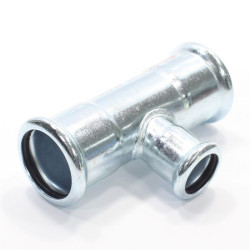 Тройник 28-18-28, Sanha Therm 24130, пресс-пресс, сталь (цинк)