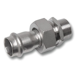 Американка 15-3/4", Sanha NiroSan, 9333GMVA, пресс-резьба, нар., сталь нержавеющая