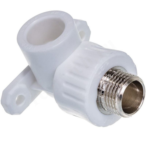 Водорозетка 25-3/4", RTP, пайка-резьба, нар., полипропилен, белый