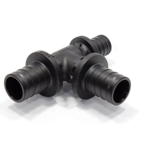 Тройник 32-32-25, Rehau RAUTITAN, PX, надв.гильза-надв.гильза, полифениленсульфон