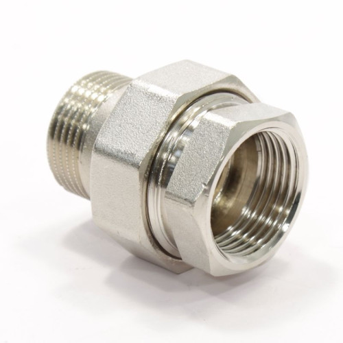 Американка 1"-1", General Fittings 2700 I2, резьба-резьба, вн.- нар., латунь (никель)