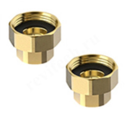 Соединение с накидной гайкой 1 1/2"-1 1/4", Meibes, резьба-резьба, вн., латунь плоская прокладка