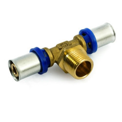 Тройник 32-1"-32, General Fittings 5T00, 11, пресс-резьба, нар., латунь