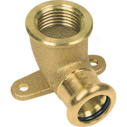 Водорозетка 15-1/2", Sanha PuraPress 8472G, пресс-резьба, вн., бронза