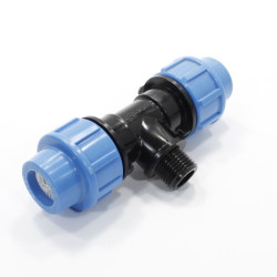 Тройник 20-1/2"-20, Джилекс, обжим-резьба, нар., ПНД