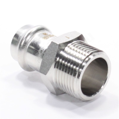 Переходник 22-1", WAAG Heavy Inox, пресс-резьба, нар., сталь нержавеющая