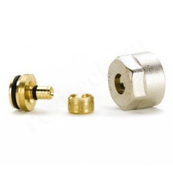 Резьбозажимное 10 x 1.1-3/4", Rehau RAUTHERM, обжим-резьба, вн., латунь, евроконус