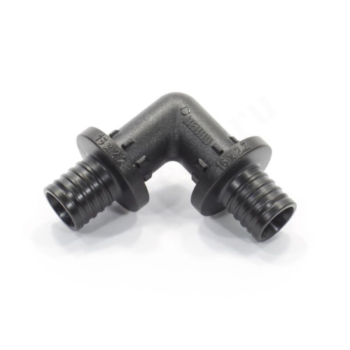 Угольник 90° 16-16, Rehau RAUTITAN, PX, надв.гильза-надв.гильза, полифениленсульфон