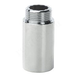 Удлинитель 1"-1", General Fittings 2600 D8, резьба-резьба, вн.- нар., латунь (хром), L50