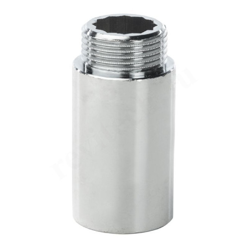 Удлинитель 1"-1", General Fittings 2600 D8, резьба-резьба, вн.- нар., латунь (хром), L50