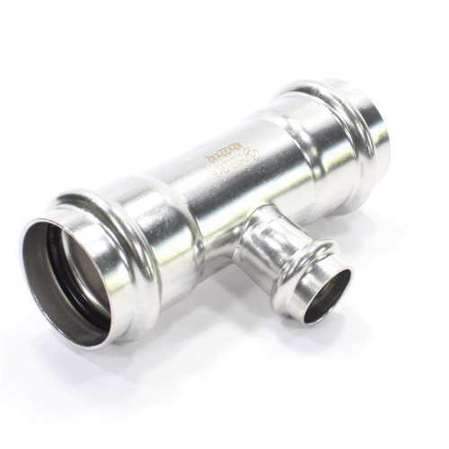 Тройник 42-22-42, WAAG Heavy Inox, пресс-пресс, сталь нержавеющая