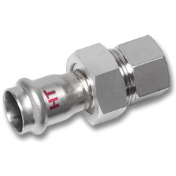 Американка 22-1", Sanha NiroSan Industry, 18330GMVA, пресс-резьба, вн., сталь нержавеющая