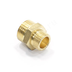 Ниппель 1/2"-3/8", General Fittings 2600 03, резьба-резьба, нар., латунь