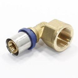Угольник 90° 20-3/4", General Fittings 5S00, 22, пресс-резьба, вн., латунь
