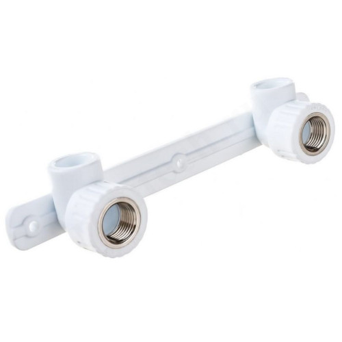 Водорозетка 20-1/2", RTP, пайка-резьба, вн., полипропилен, белый, двойная