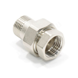 Американка 1/2"-1/2", General Fittings 2700 I2, резьба-резьба, вн.- нар., латунь (никель)