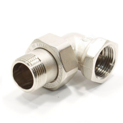 Американка угловая 90° 3/4"-3/4", General Fittings 2700 I4, резьба-резьба, вн.- нар., латунь (никель