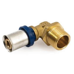 Угольник 90° 26-3/4", General Fittings 5S00, 21, пресс-резьба, нар., латунь
