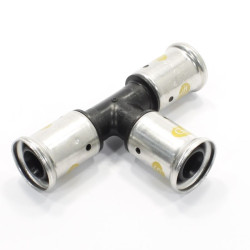 Тройник 20-20-20, Henco PKG, 9, пресс-пресс, PVDF, газ