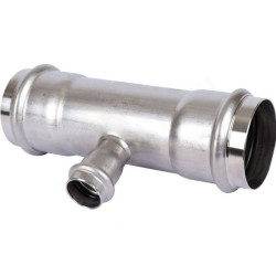 Тройник 76.1-22-76.1, Sanha NiroSan, 9130, пресс-пресс, сталь нержавеющая