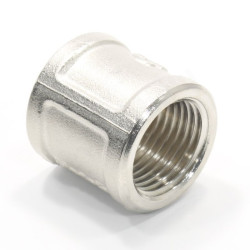 Муфта 1/2"-1/2", General Fittings 2600 46, резьба-резьба, вн., латунь (никель)