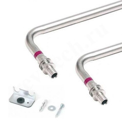 Трубка Г-образная 16-15, Rehau RAUTITAN, надв.гильза-труба, сталь нержавеющая, L250