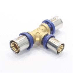 Тройник 20-16-20, General Fittings 5T00, 13, пресс-пресс, латунь