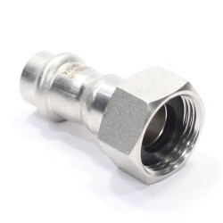 Переходник 15-3/4", WAAG Heavy Inox, пресс-резьба, вн., сталь нержавеющая, с накид.гайкой