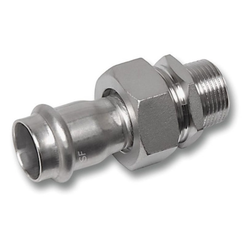 Американка 15-1/2", Sanha NiroSan, 9333GMVA, пресс-резьба, нар., сталь нержавеющая