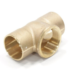 Тройник 42-1 1/2"-42, Viega R4, 94130G, пайка-резьба, вн., бронза