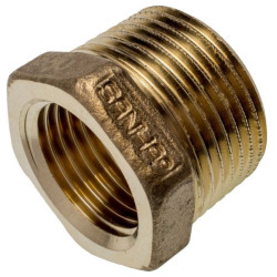 Футорка 1 1/4"-1/2", Sanha PURAFIT 3241, резьба-резьба, вн.- нар., бронза