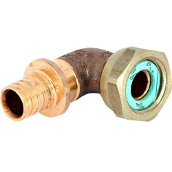 Угольник 90 16-1/2", Rehau RAUTITAN RX+, надв.гильза-резьба, вн., бронза