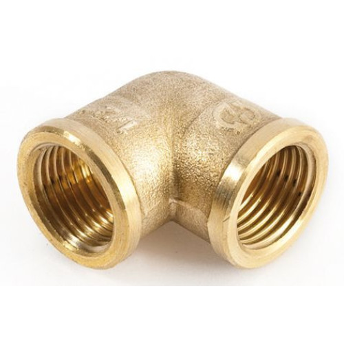 Угольник 90° 3/4"-3/4", General Fittings 2700 25, резьба-резьба, вн., латунь