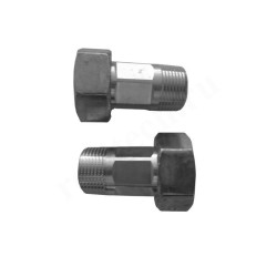 Соединение с накидной гайкой 1/2"-3/4", Ридан, резьба-резьба, вн.- нар., латунь плоская прокладка