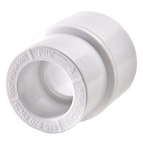 Муфта 63-50, Valfex Standard, пайка-труба, полипропилен, белый