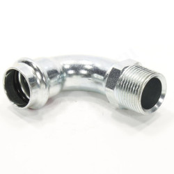 Угольник 90° 22-3/4", Viega Prestabo 1114, пресс-резьба, нар., сталь (цинк)