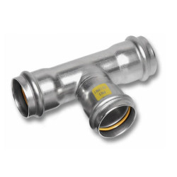 Тройник 76.1-54-76.1, Sanha NiroSan Gas, 17130, пресс-пресс, сталь нержавеющая