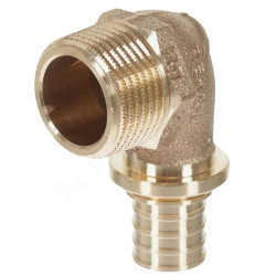 Угольник 90 20-3/4", Rehau RAUTITAN RX, надв.гильза-резьба, нар., бронза