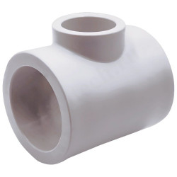 Тройник 63-40-63, RTP, пайка-пайка, полипропилен, белый