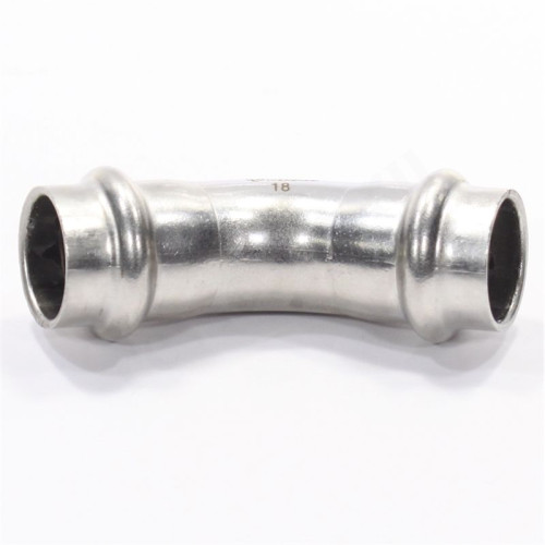 Отвод 45 18-18, WAAG Heavy Inox, пресс-пресс, сталь нержавеющая