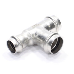 Тройник 28-28-22, WAAG Heavy Inox, пресс-пресс, сталь нержавеющая