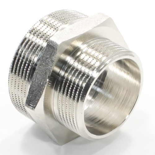 Ниппель 2"-1 1/2", General Fittings 2600 03, резьба-резьба, нар., латунь (никель)