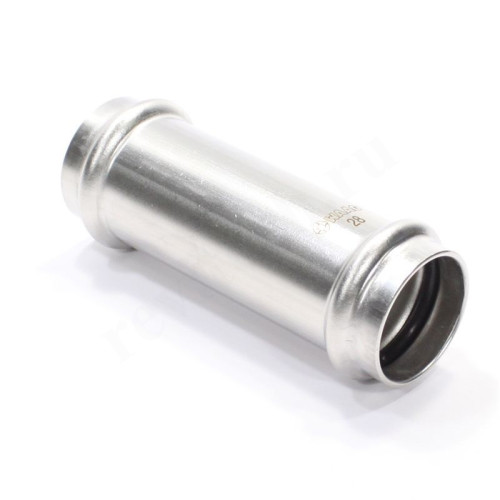 Муфта 28-28, WAAG Heavy Inox, пресс-пресс, сталь нержавеющая, ремонтная