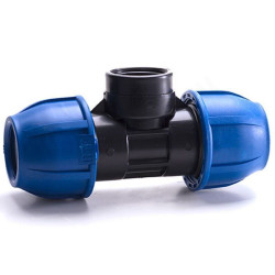 Тройник 20-1/2"-20, RTP, обжим-резьба, вн., полипропилен