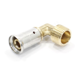 Угольник 90° 16-1/2", Henco P, 5, пресс-резьба, нар., латунь