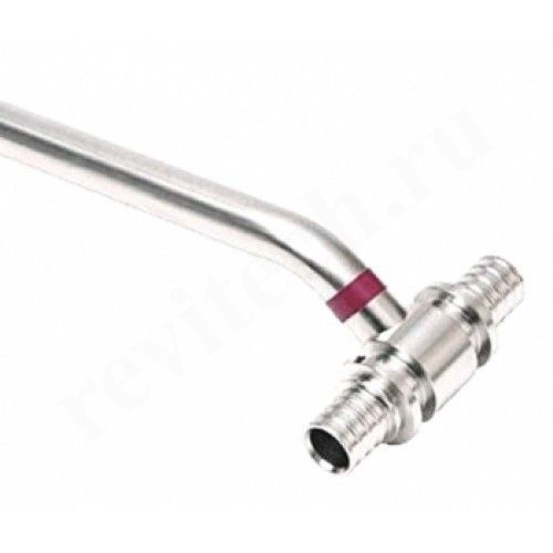 Трубка Т-образная 25-15-25, Rehau RAUTITAN, надв.гильза-труба, сталь нержавеющая, L250